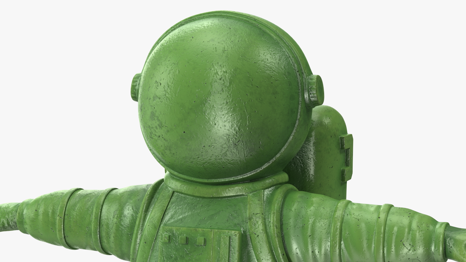 3D Astronaut Toy Character Green Rigged