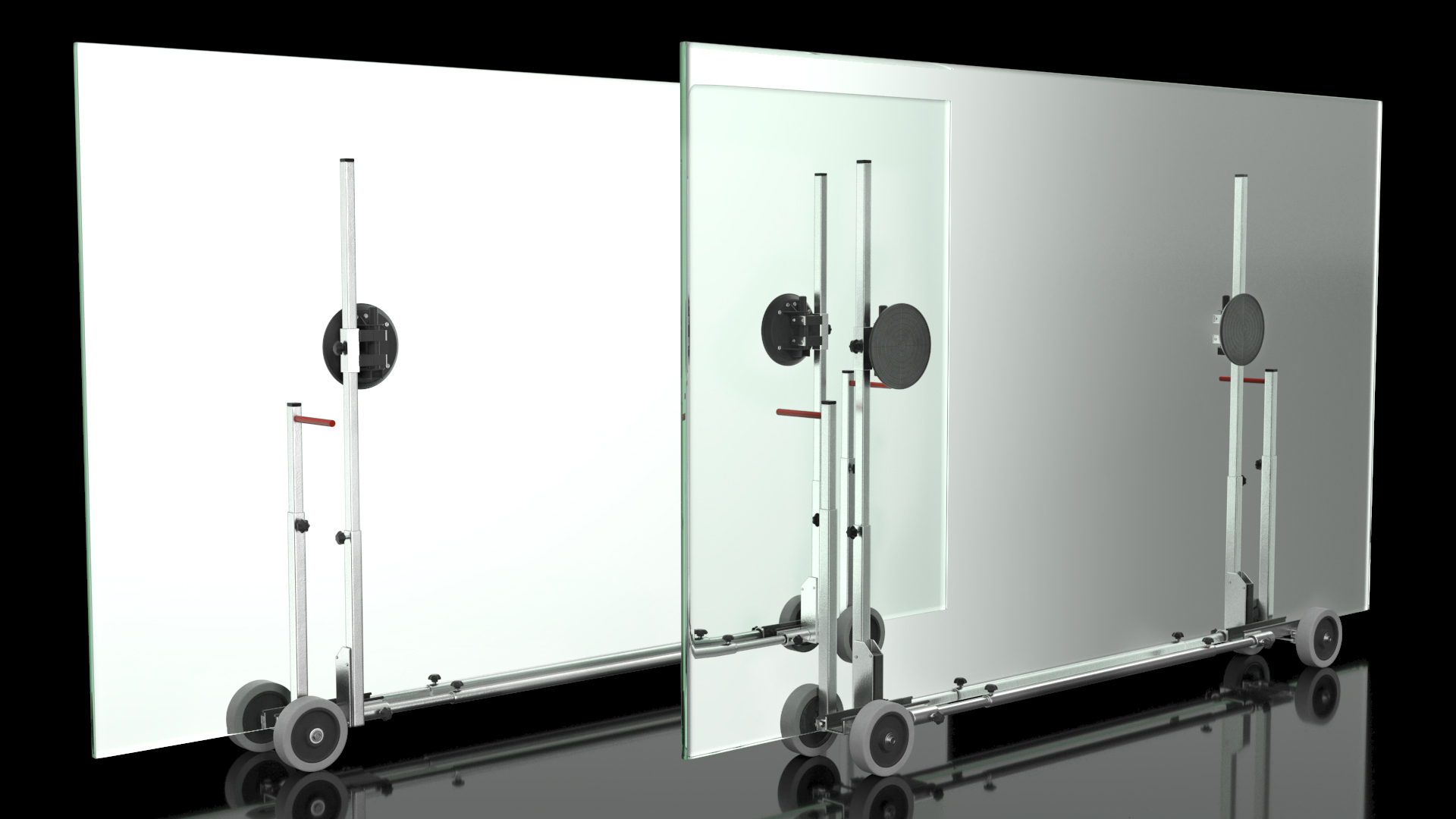 Glass Panel Transport Trolley 3D model