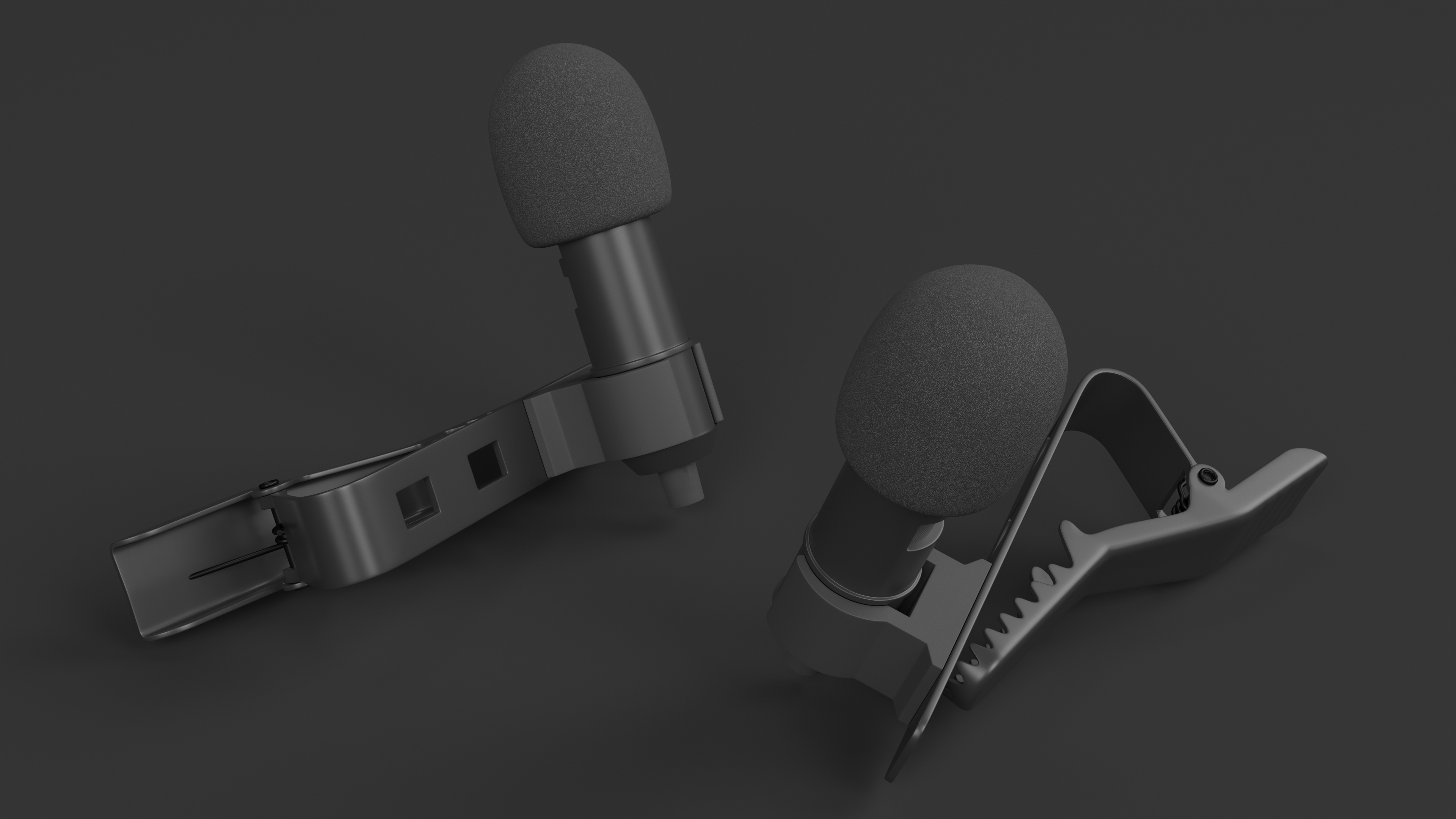 3D Lavalier Lapel Clip On Microphone model