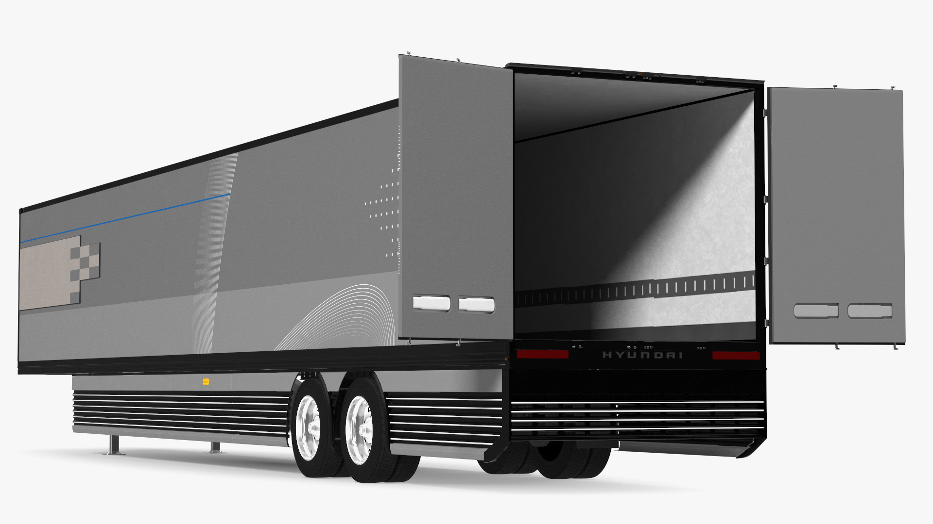 Futuristic Trailer Concept Rigged for Cinema 4D 3D