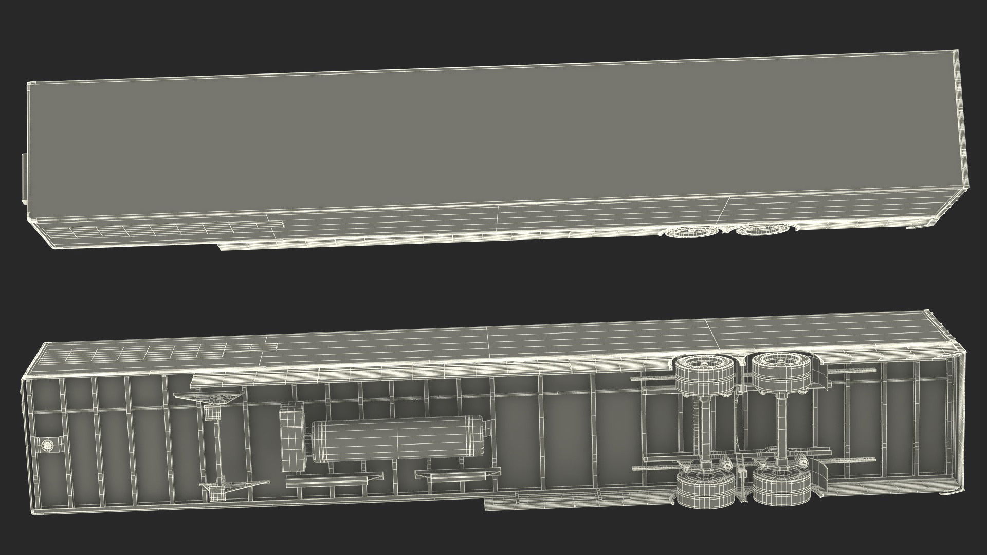 Futuristic Trailer Concept Rigged for Cinema 4D 3D