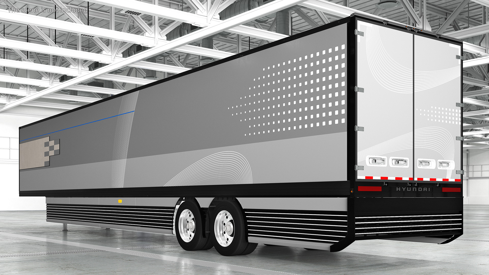 Futuristic Trailer Concept Rigged for Cinema 4D 3D