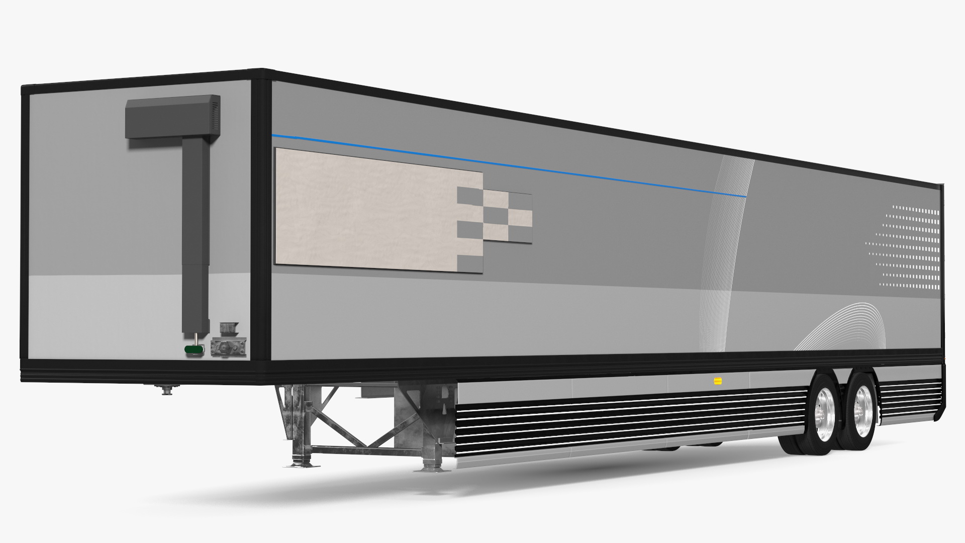 Futuristic Trailer Concept Rigged for Cinema 4D 3D