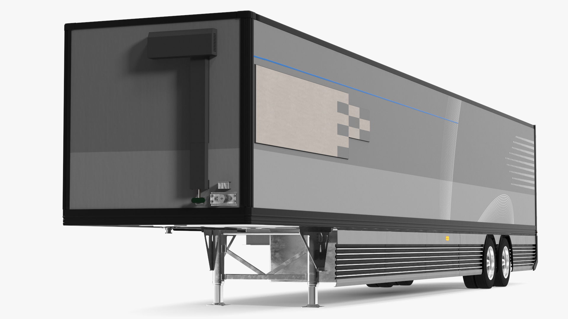 Futuristic Trailer Concept Rigged for Cinema 4D 3D