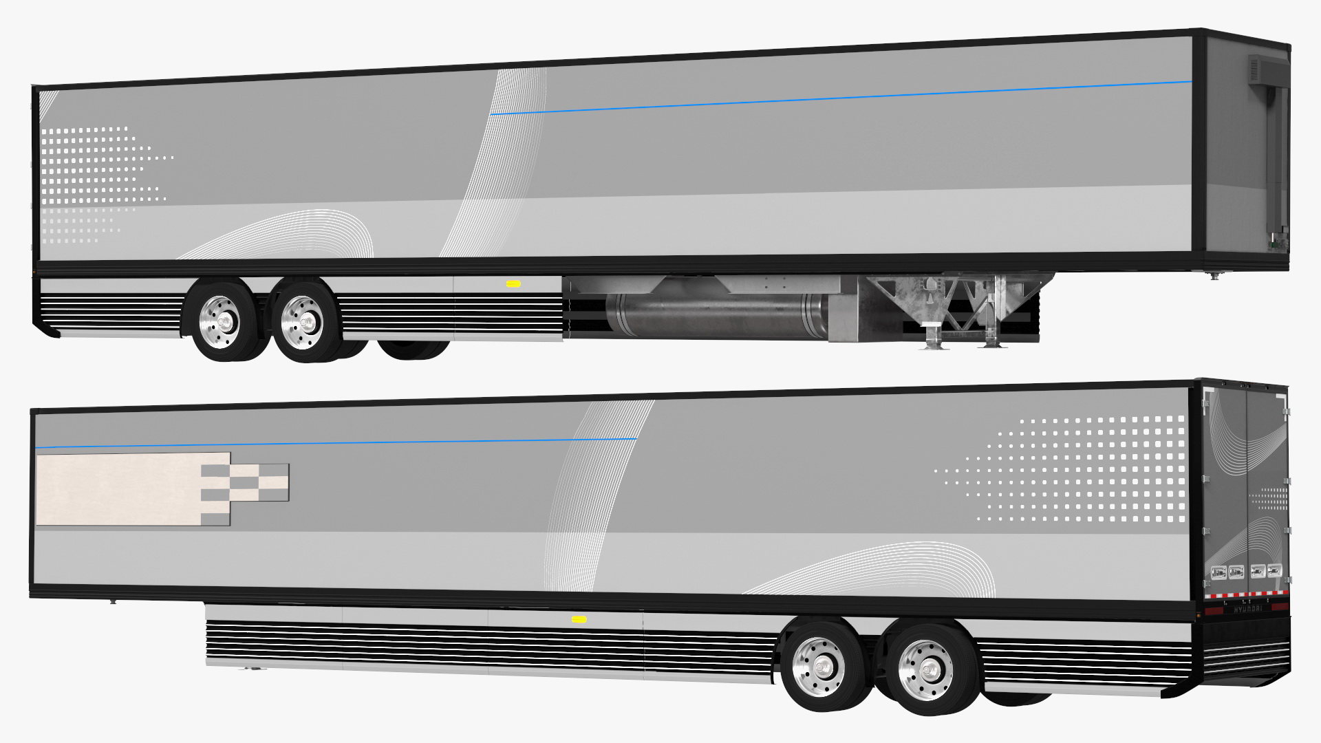 Futuristic Trailer Concept Rigged for Cinema 4D 3D