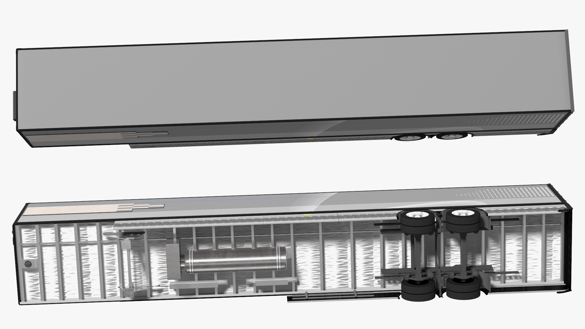 Futuristic Trailer Concept Rigged for Cinema 4D 3D