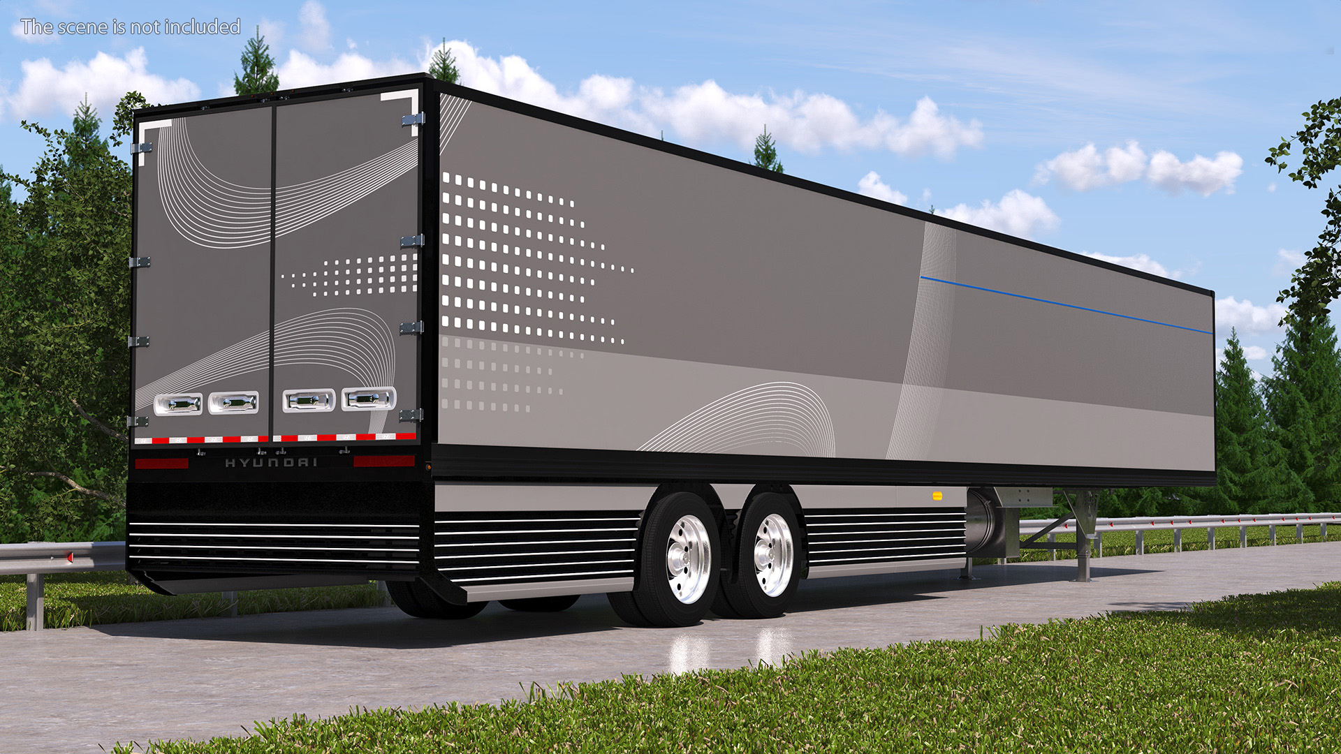 Futuristic Trailer Concept Rigged for Cinema 4D 3D