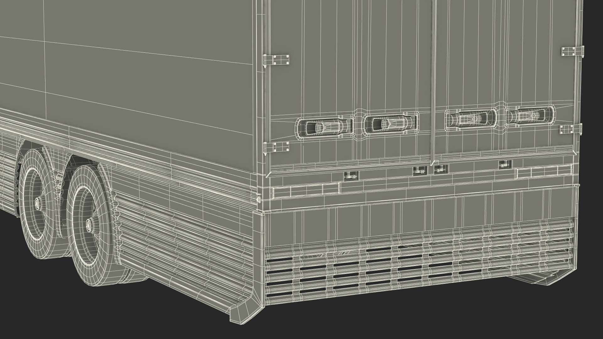 Futuristic Trailer Concept Rigged for Cinema 4D 3D