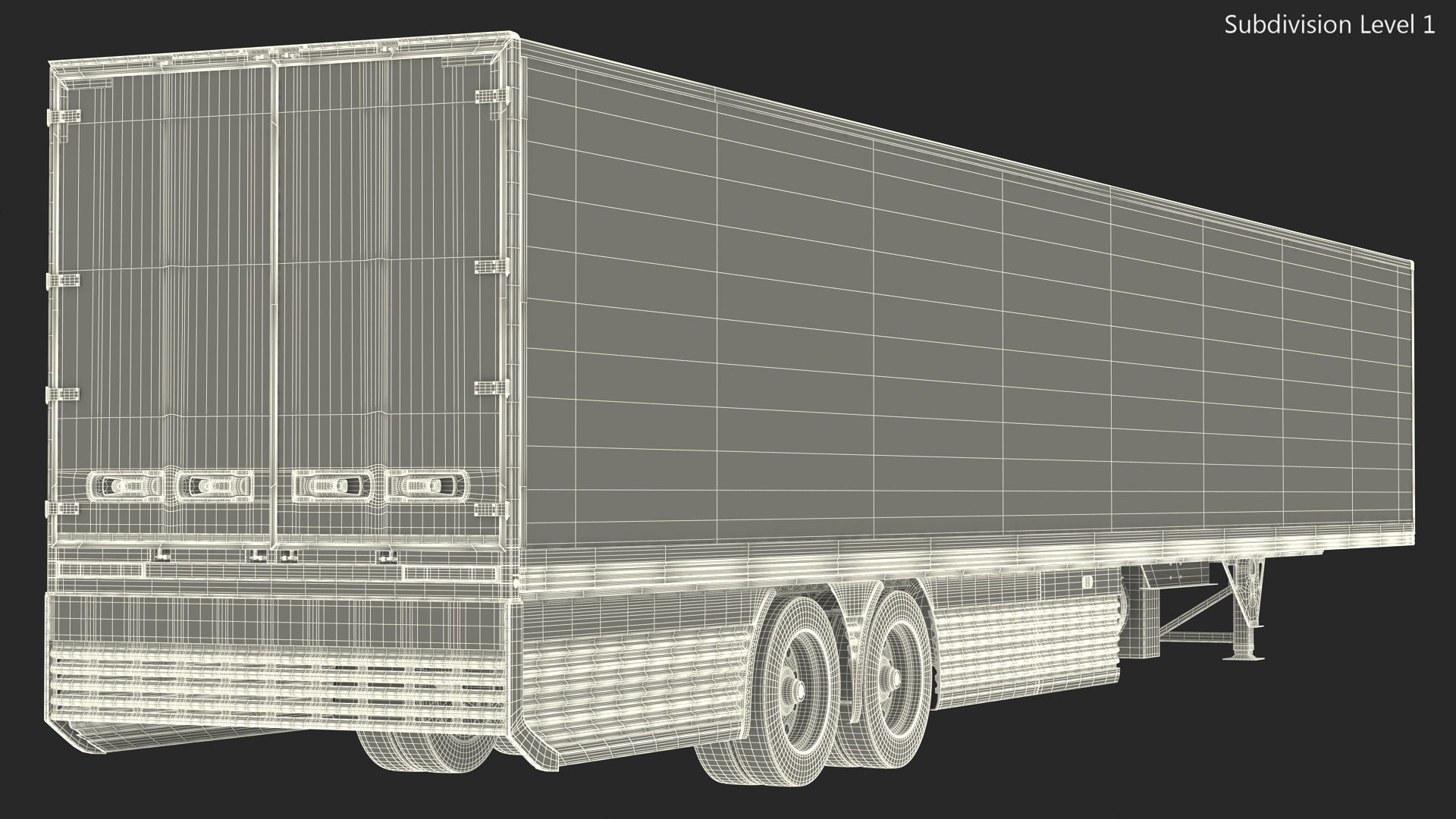Futuristic Trailer Concept Rigged for Cinema 4D 3D