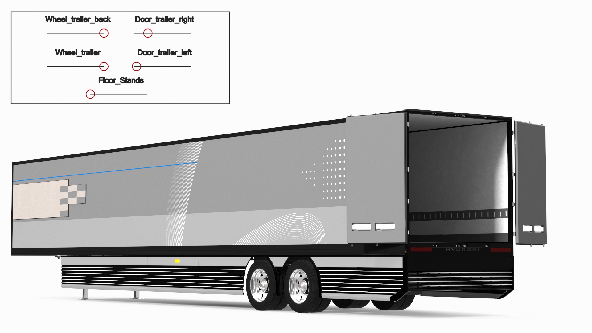 Futuristic Trailer Concept Rigged for Cinema 4D 3D