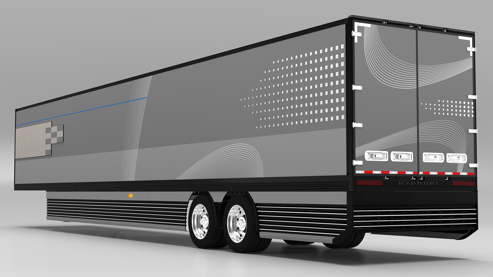 Futuristic Trailer Concept Rigged for Cinema 4D 3D