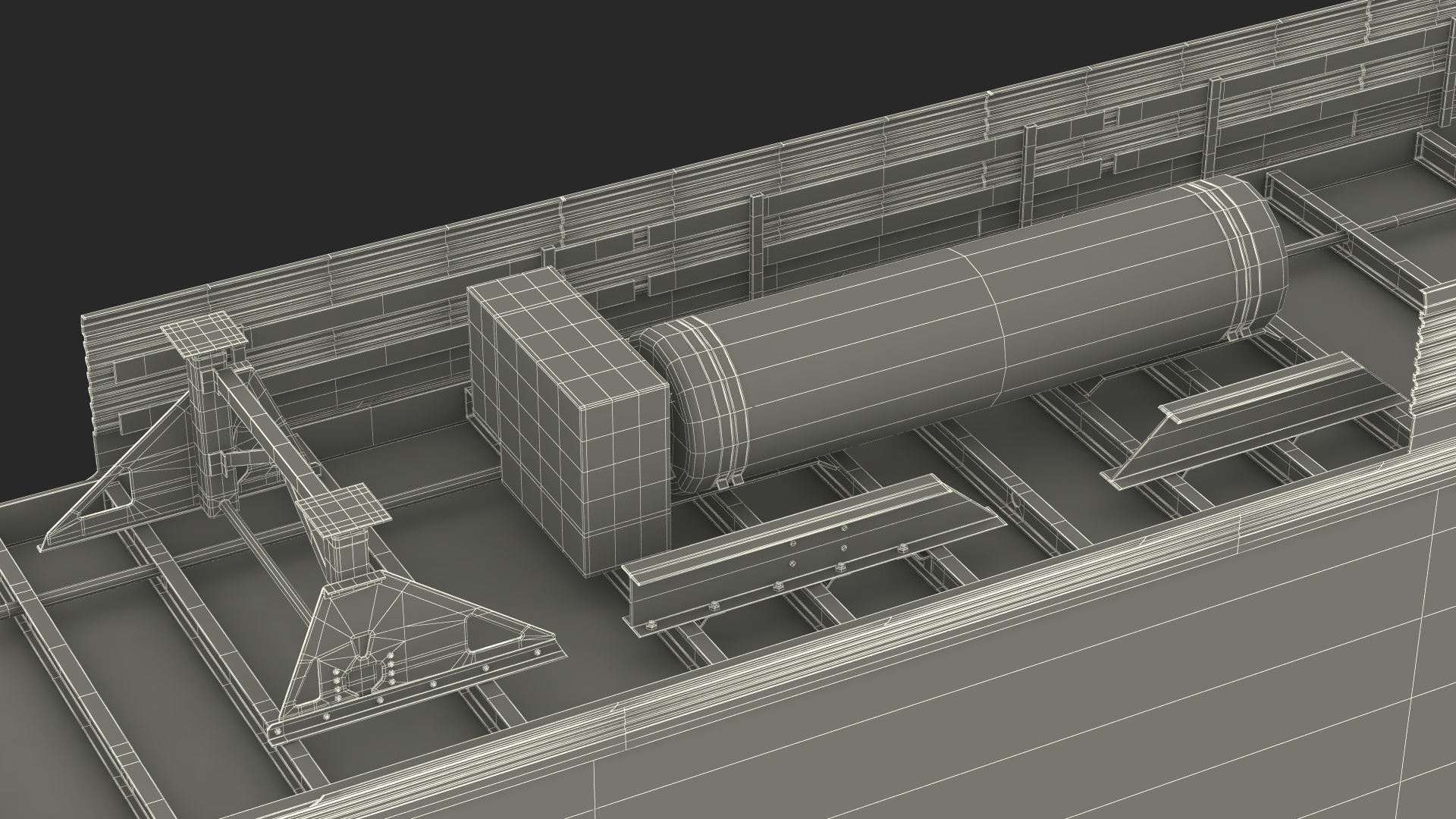 Futuristic Trailer Concept Rigged for Cinema 4D 3D