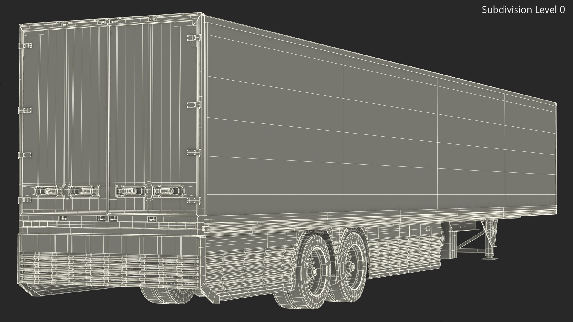 Futuristic Trailer Concept Rigged for Cinema 4D 3D