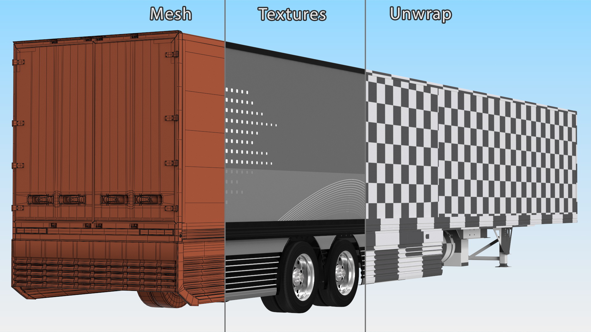 Futuristic Trailer Concept Rigged for Cinema 4D 3D