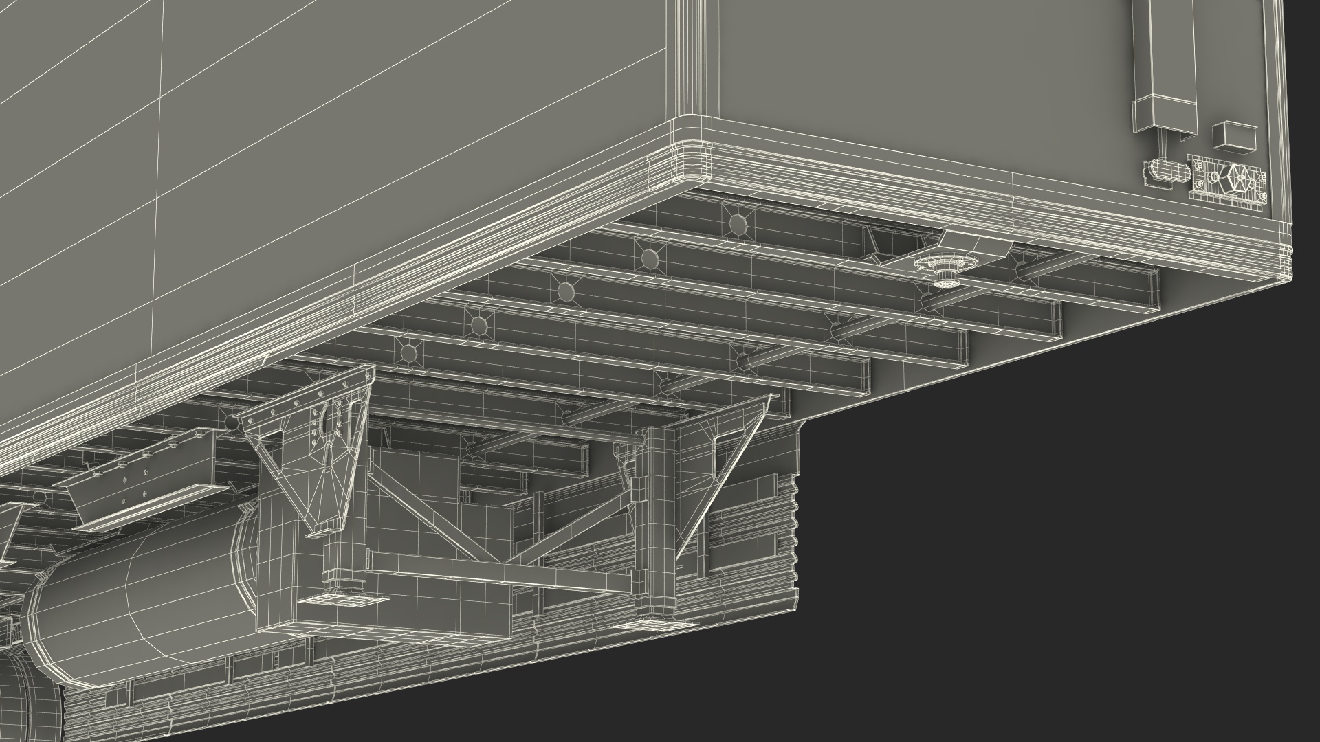 Futuristic Trailer Concept Rigged for Cinema 4D 3D