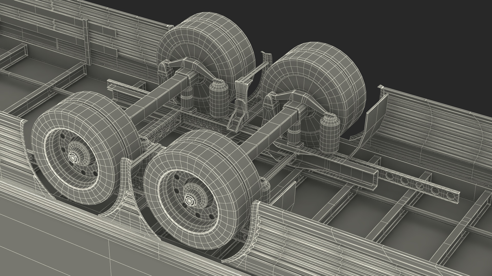 Futuristic Trailer Concept Rigged for Cinema 4D 3D