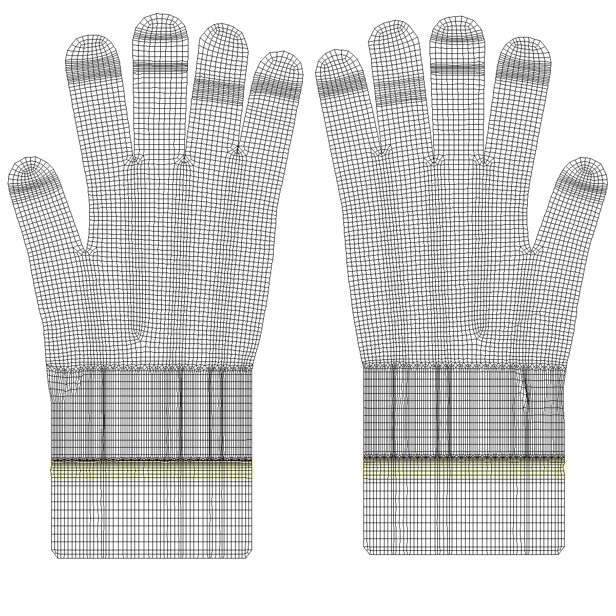 3D Cotton Working Gloves