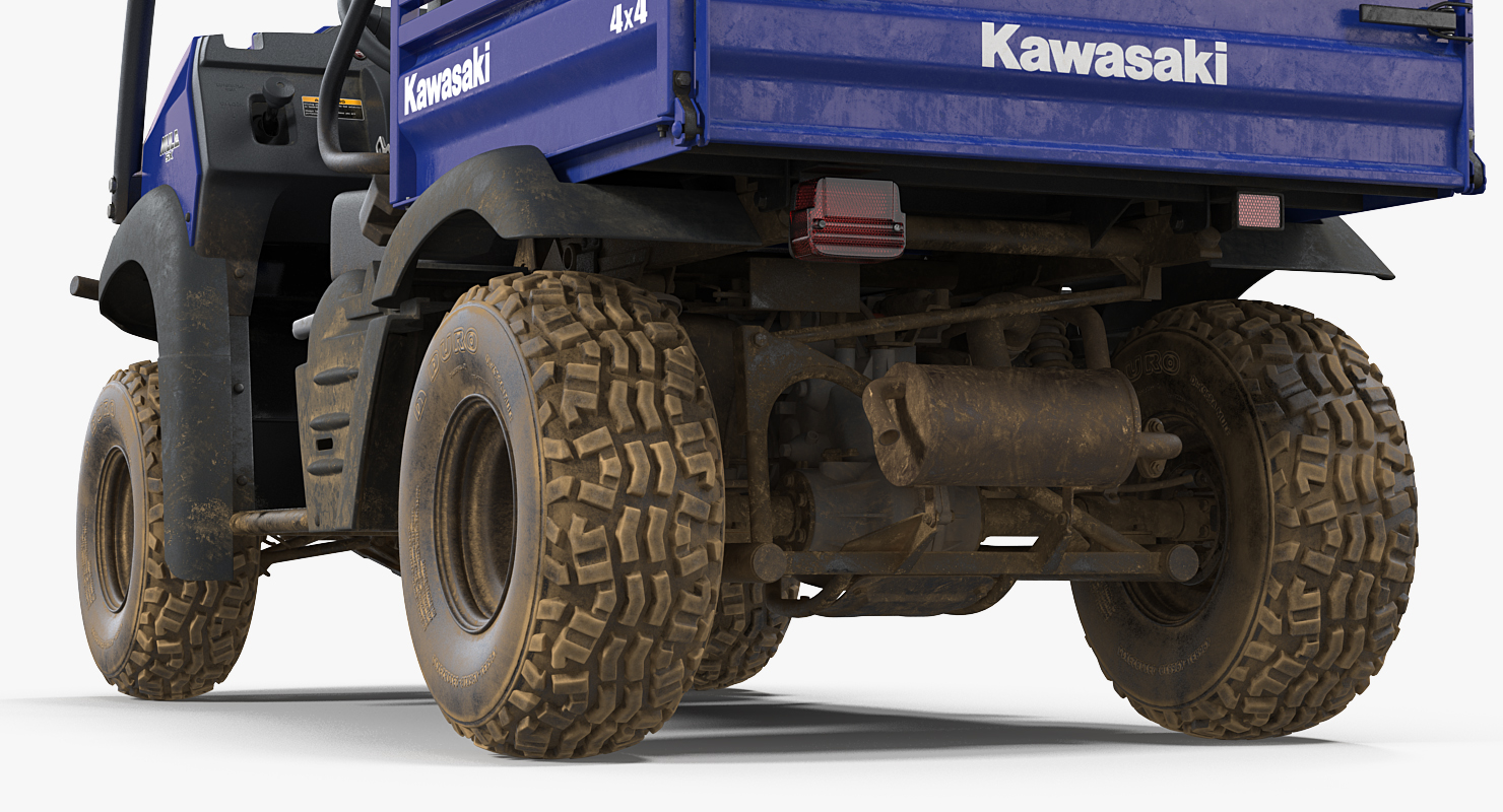 3D Kawasaki Mule 2019 SX 4x4 Dirty Rigged model