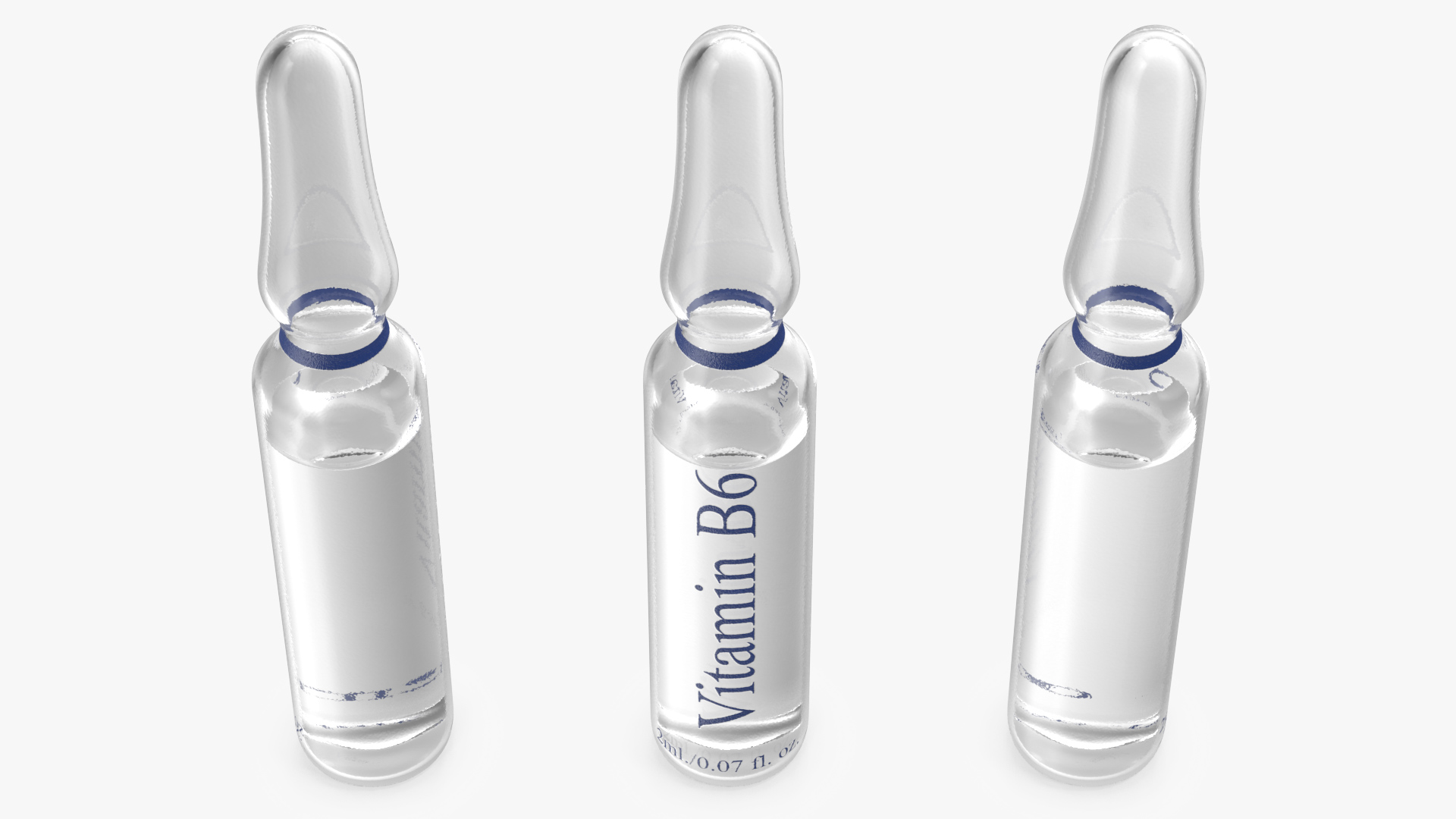 3D Vitamin B6 Pyridoxine 2ml Ampoule model