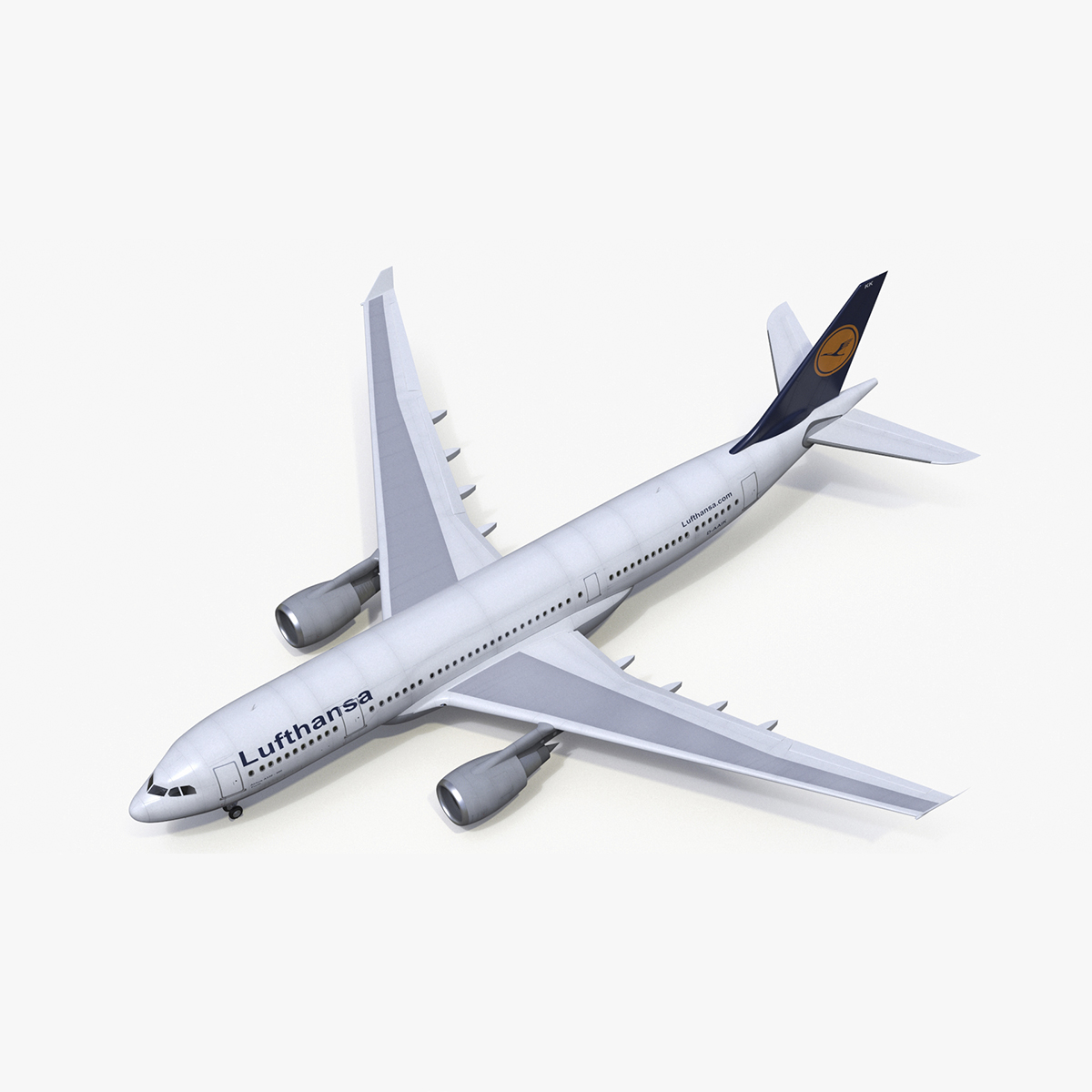 3D Lufthansa Airbus A330-200 Commercial Airliner Rigged for Cinema 4D