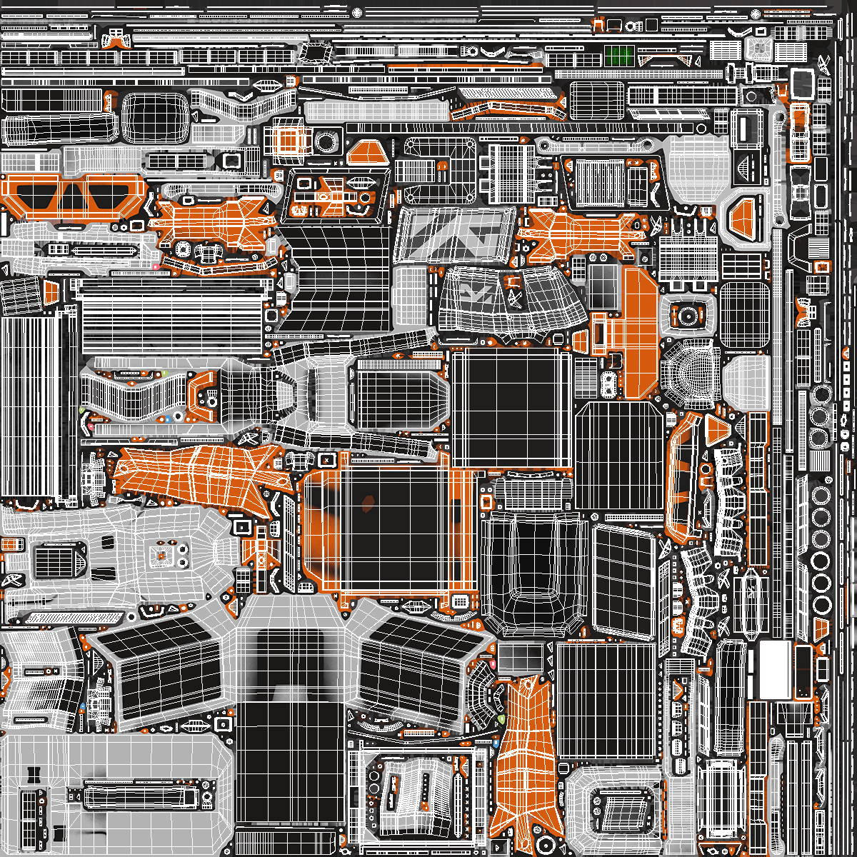 3D Sci-fi Computer and Pilot Chair