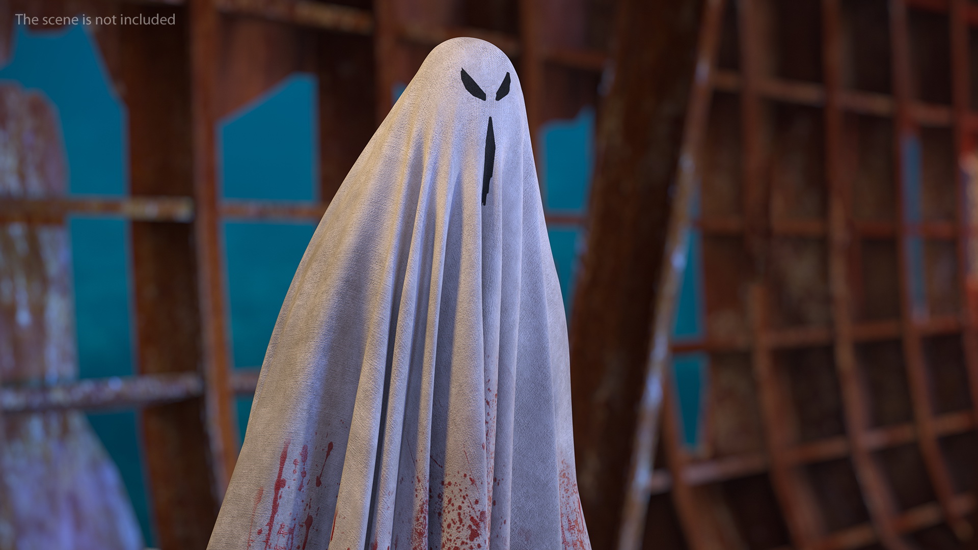 3D Bloody Evil Ghost Bedsheet