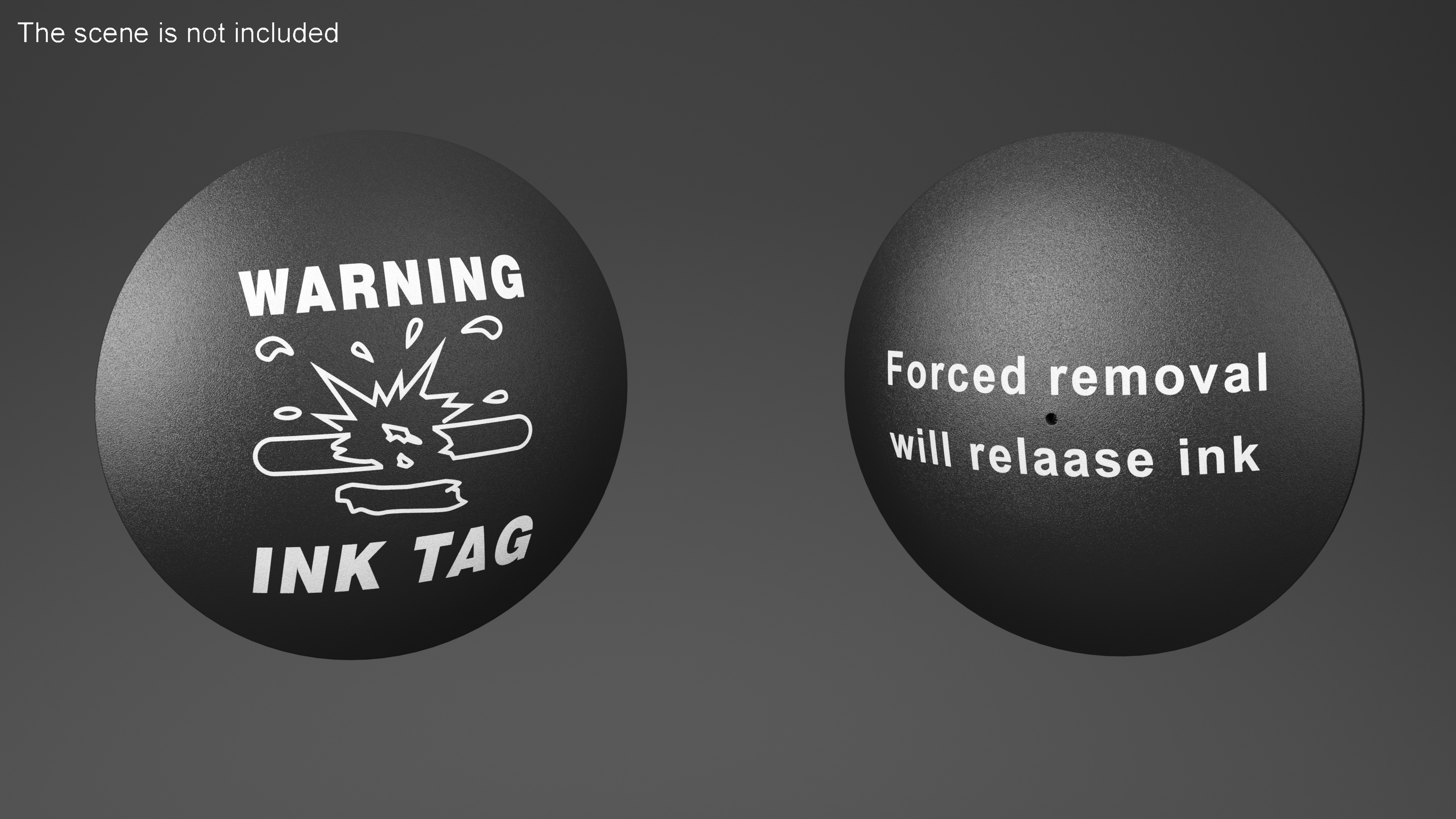 Anti-theft Ink Tag Black 3D model