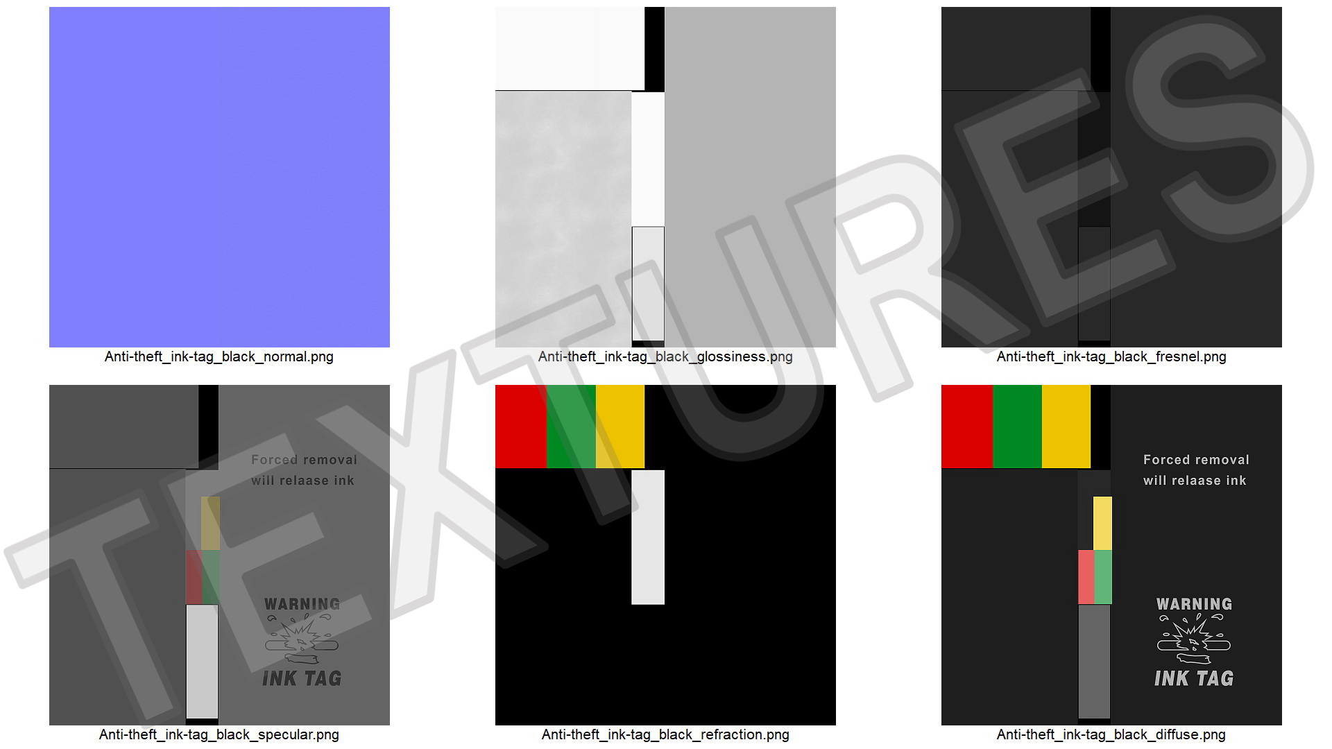 Anti-theft Ink Tag Black 3D model