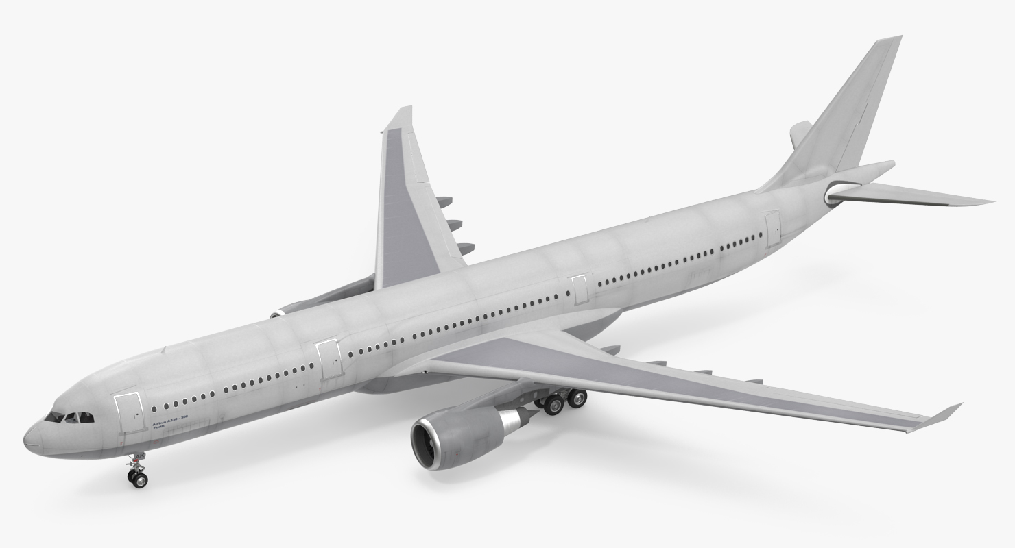 3D Jet Airliner Airbus A330 300 Generic Rigged model