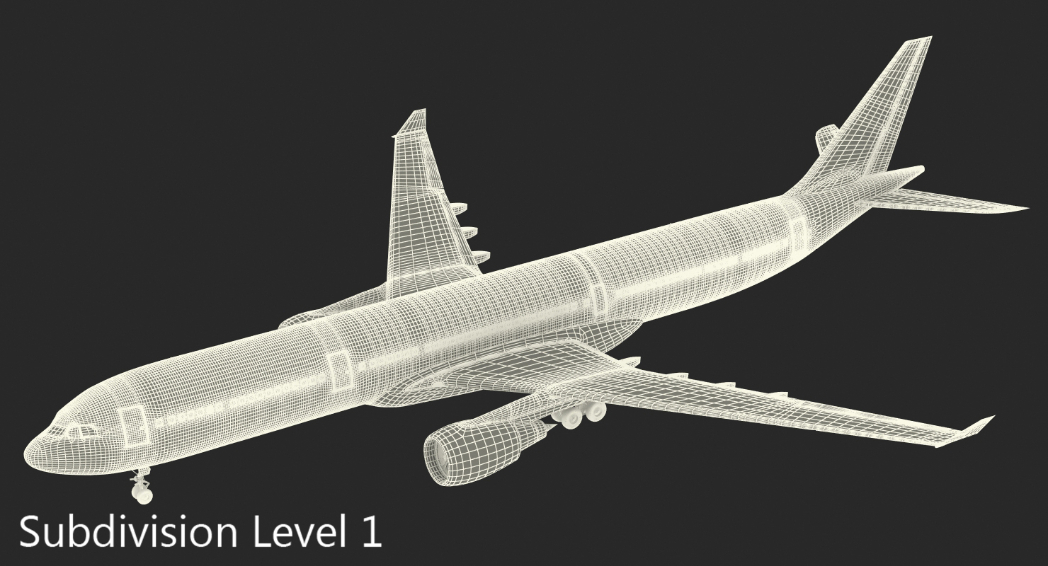 3D Jet Airliner Airbus A330 300 Generic Rigged model
