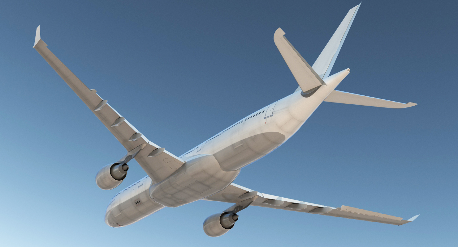 3D Jet Airliner Airbus A330 300 Generic Rigged model