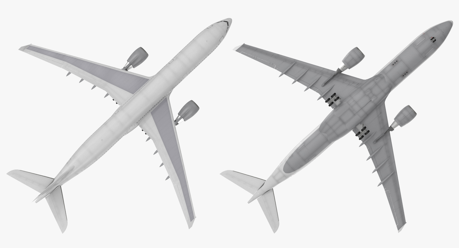 3D Jet Airliner Airbus A330 300 Generic Rigged model