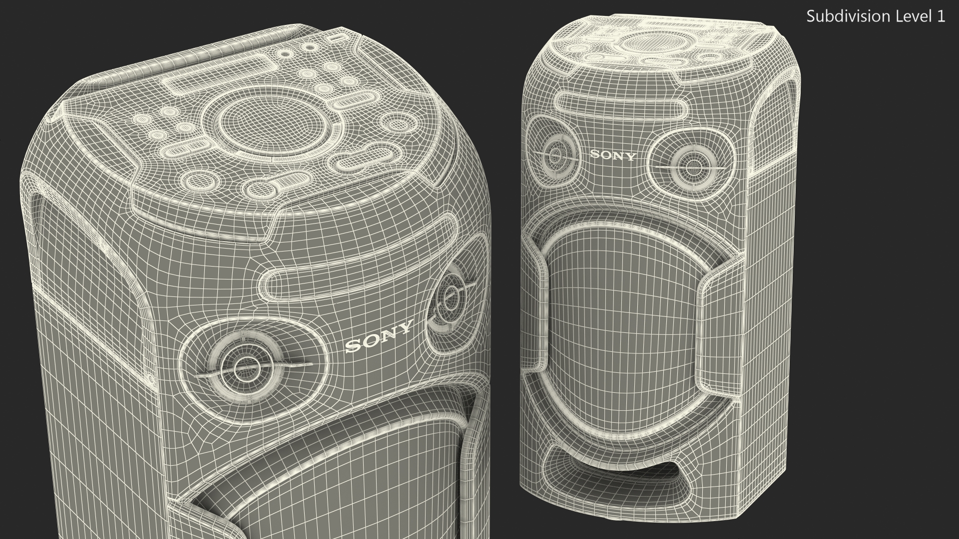3D model Sony V21 High Power Audio System ON