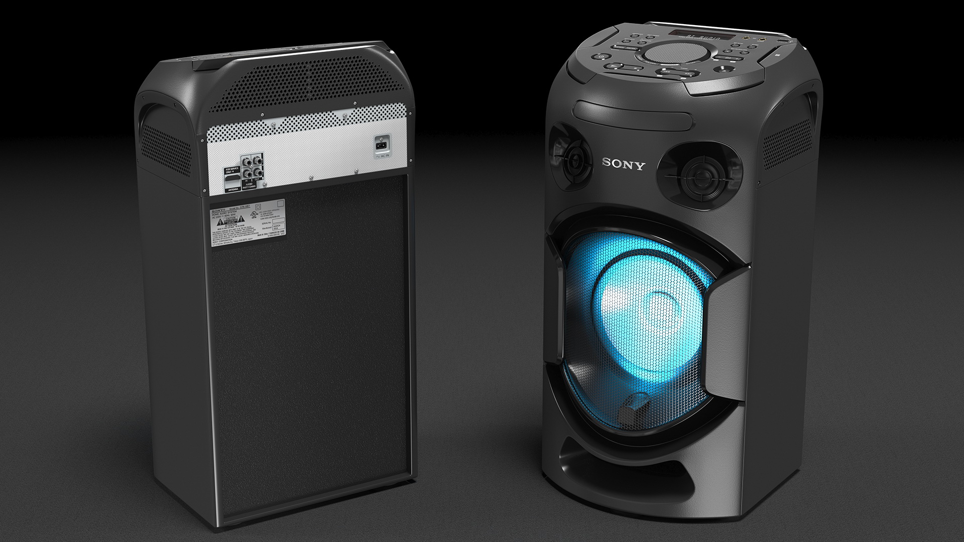 3D model Sony V21 High Power Audio System ON