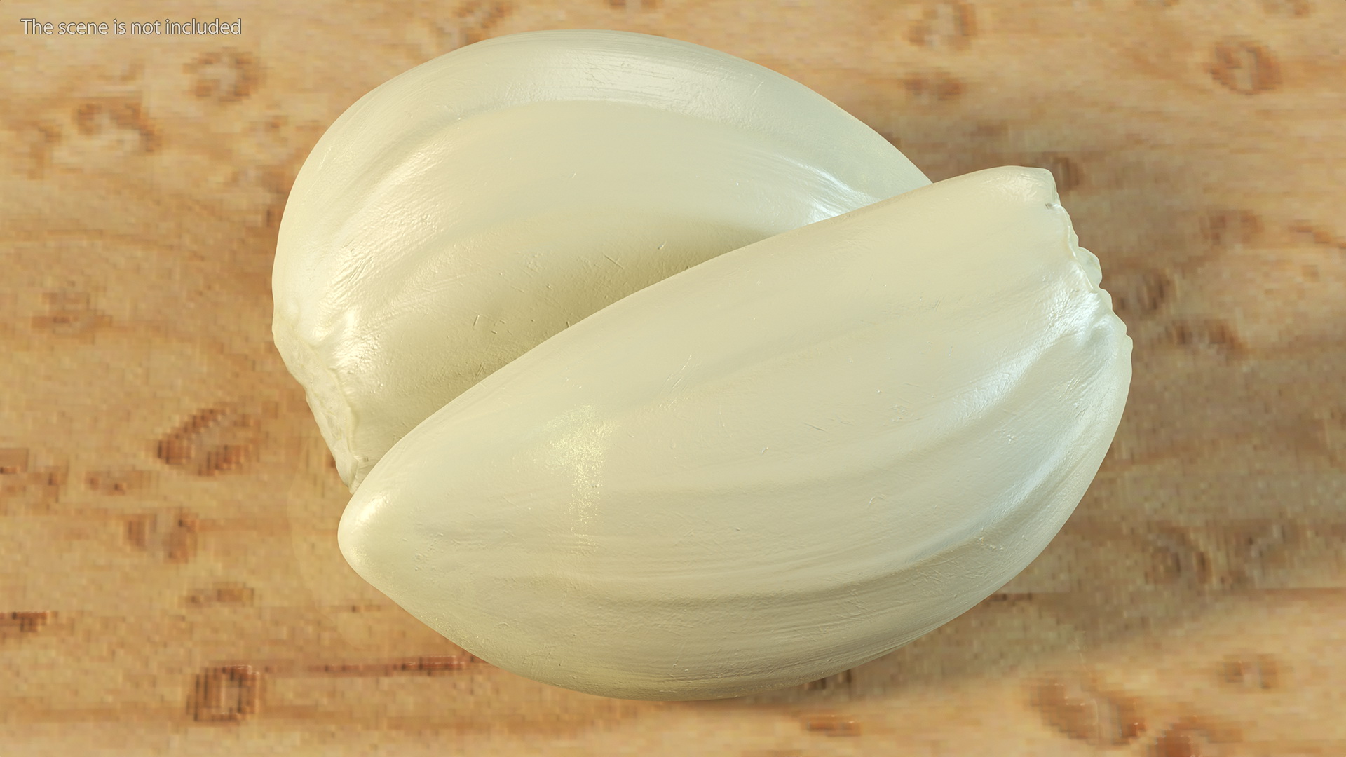 3D Fresh Peeled Garlic Cloves
