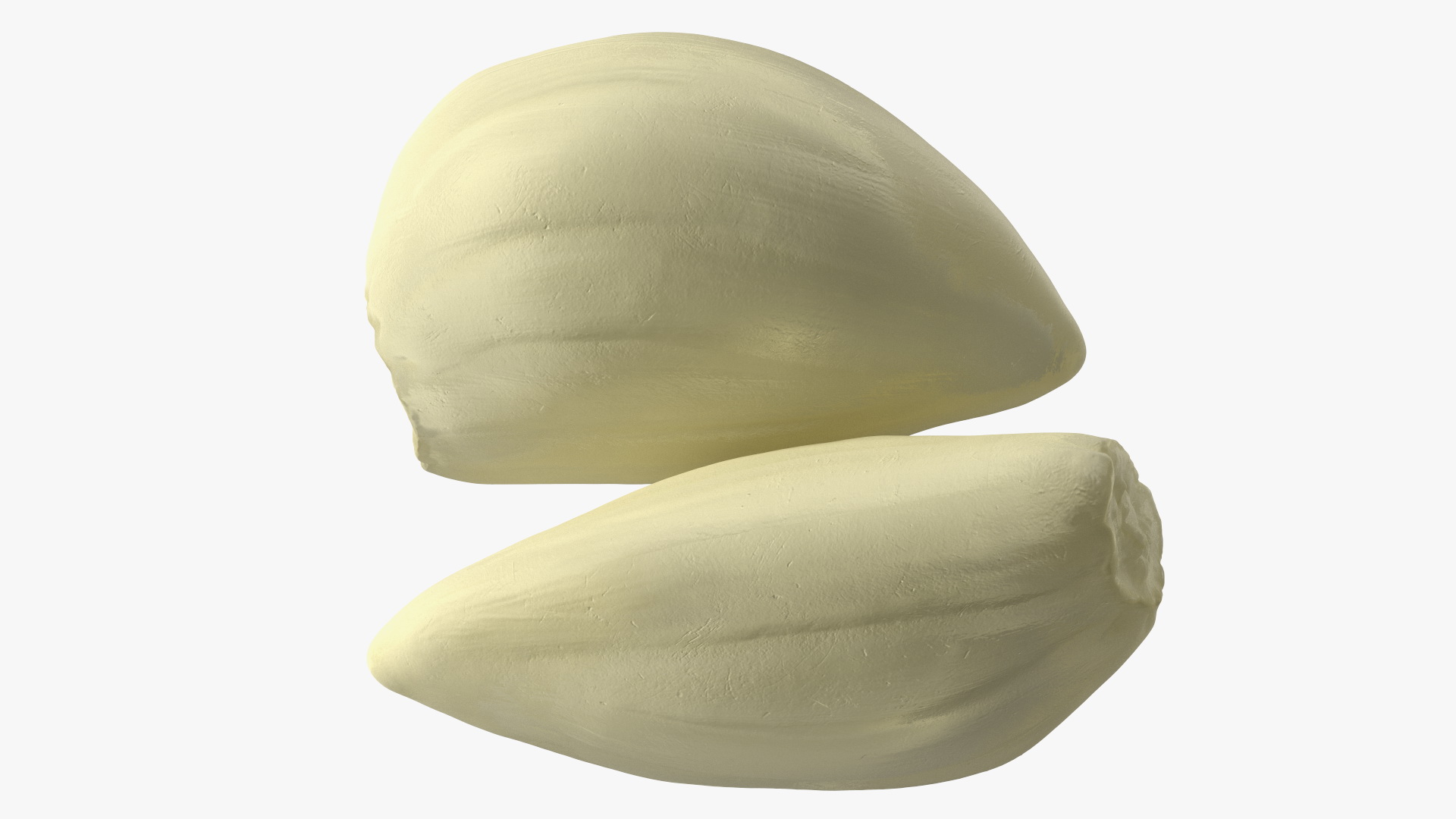 3D Fresh Peeled Garlic Cloves