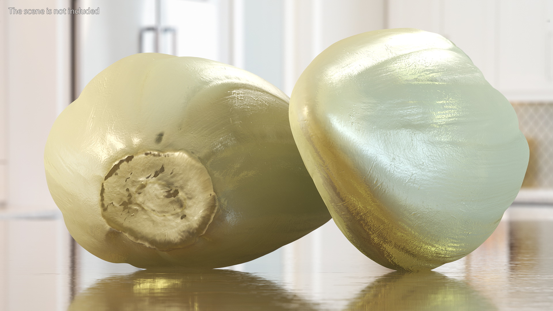 3D Fresh Peeled Garlic Cloves