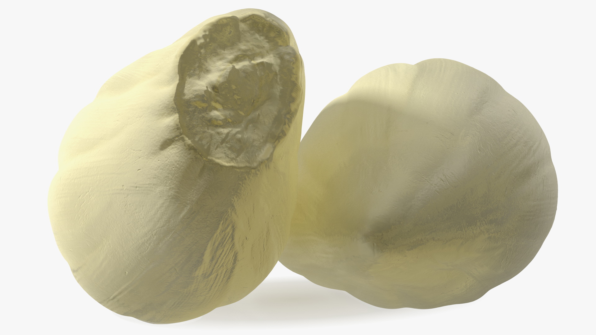 3D Fresh Peeled Garlic Cloves