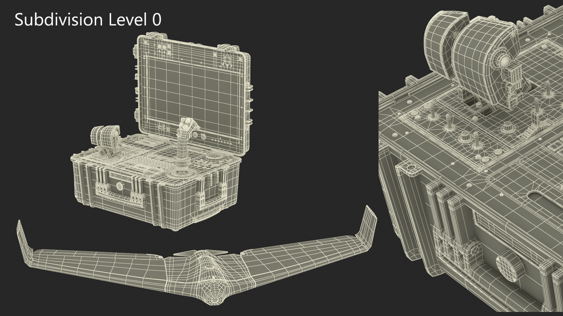 3D model UAV Control Station with Drone