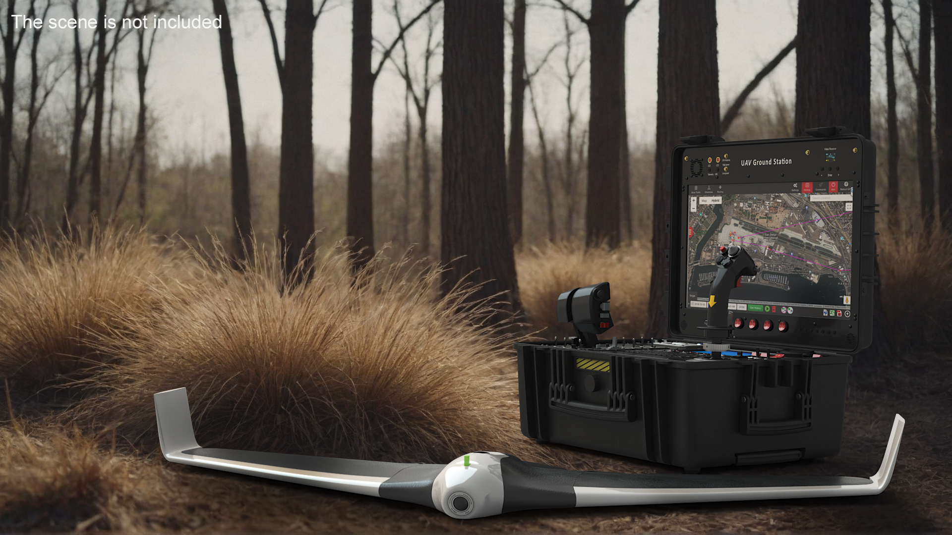 3D model UAV Control Station with Drone