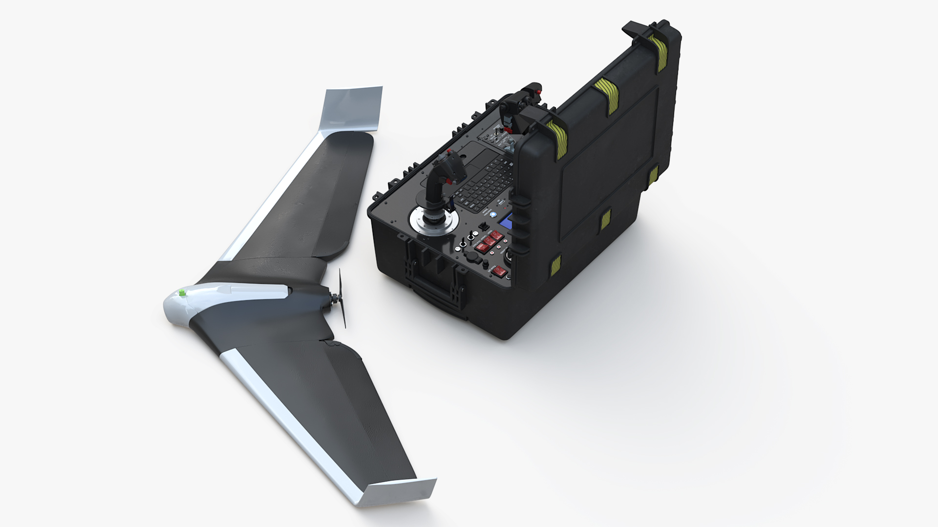 3D model UAV Control Station with Drone