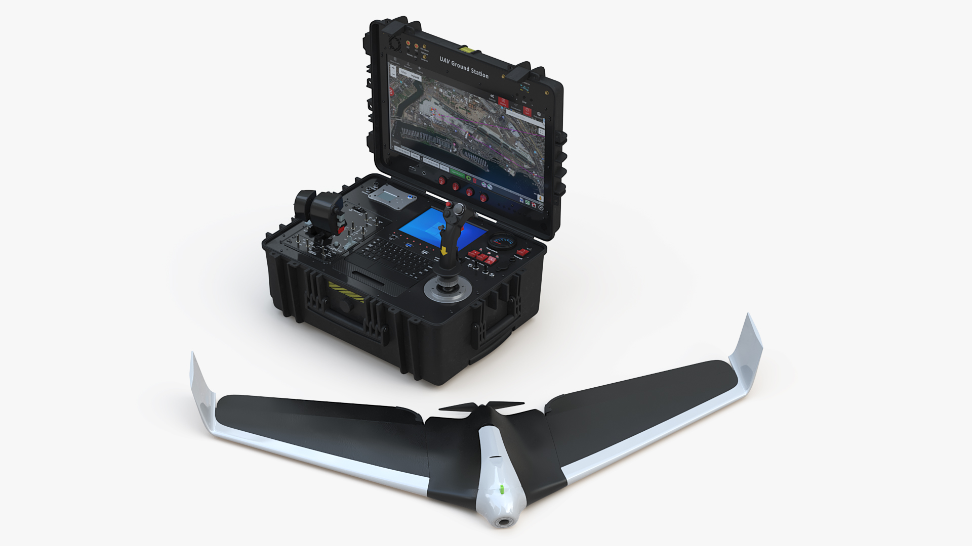 3D model UAV Control Station with Drone