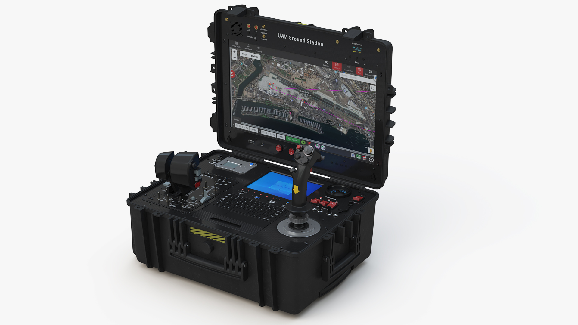 3D model UAV Control Station with Drone