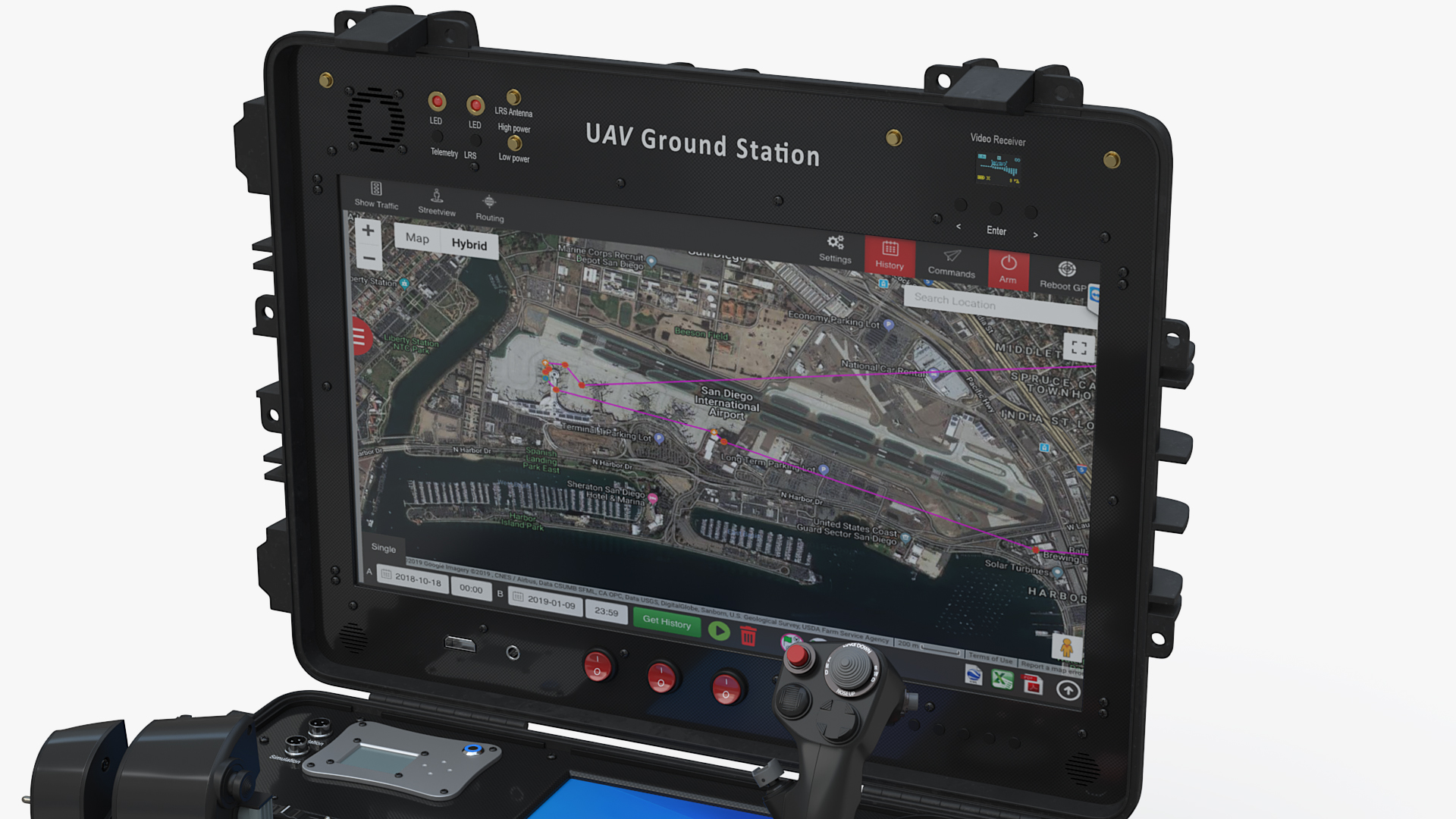 3D model UAV Control Station with Drone
