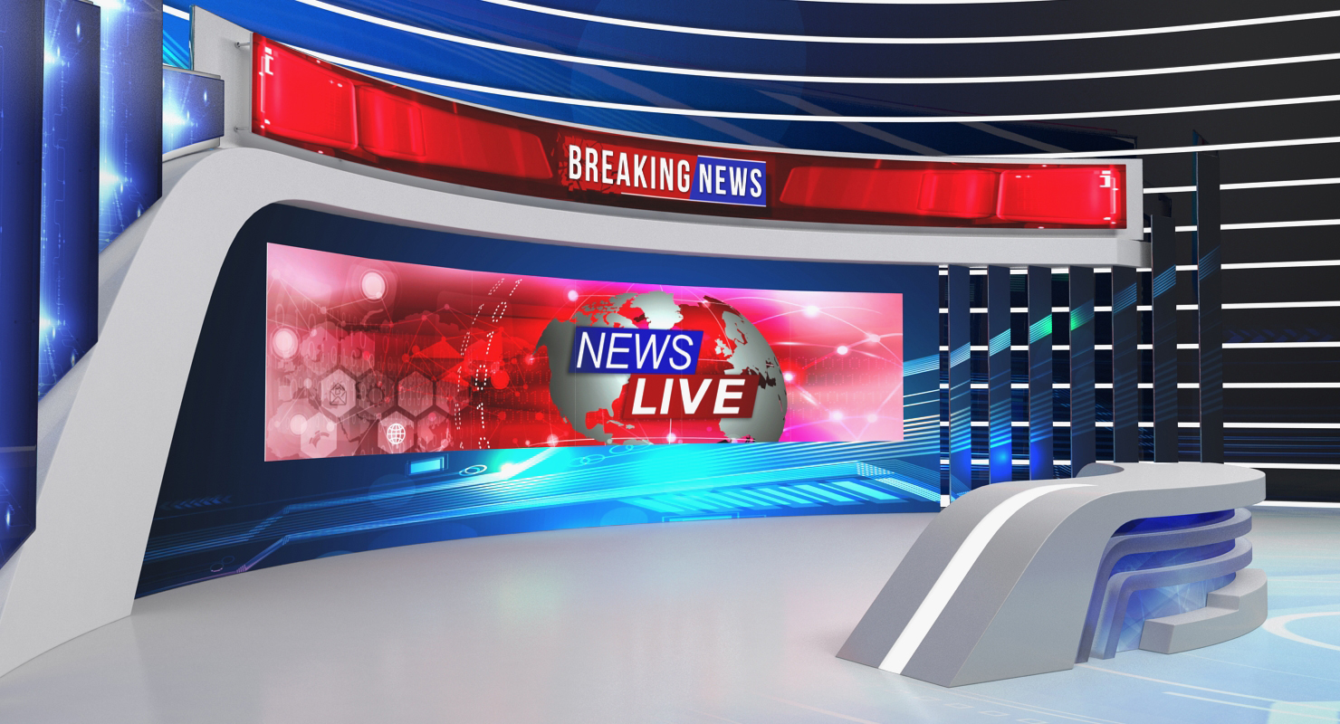 News TV Studio 3D model
