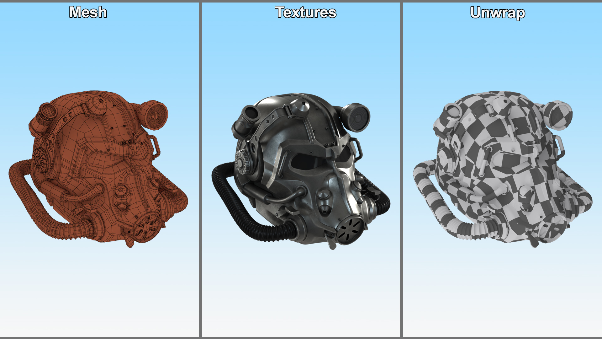 3D T 60 Power Armor Helmet model