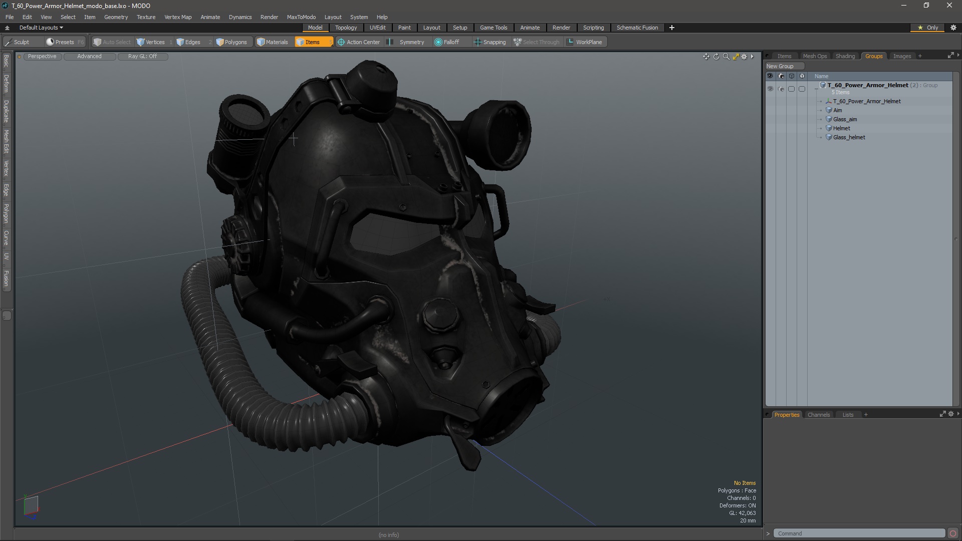 3D T 60 Power Armor Helmet model