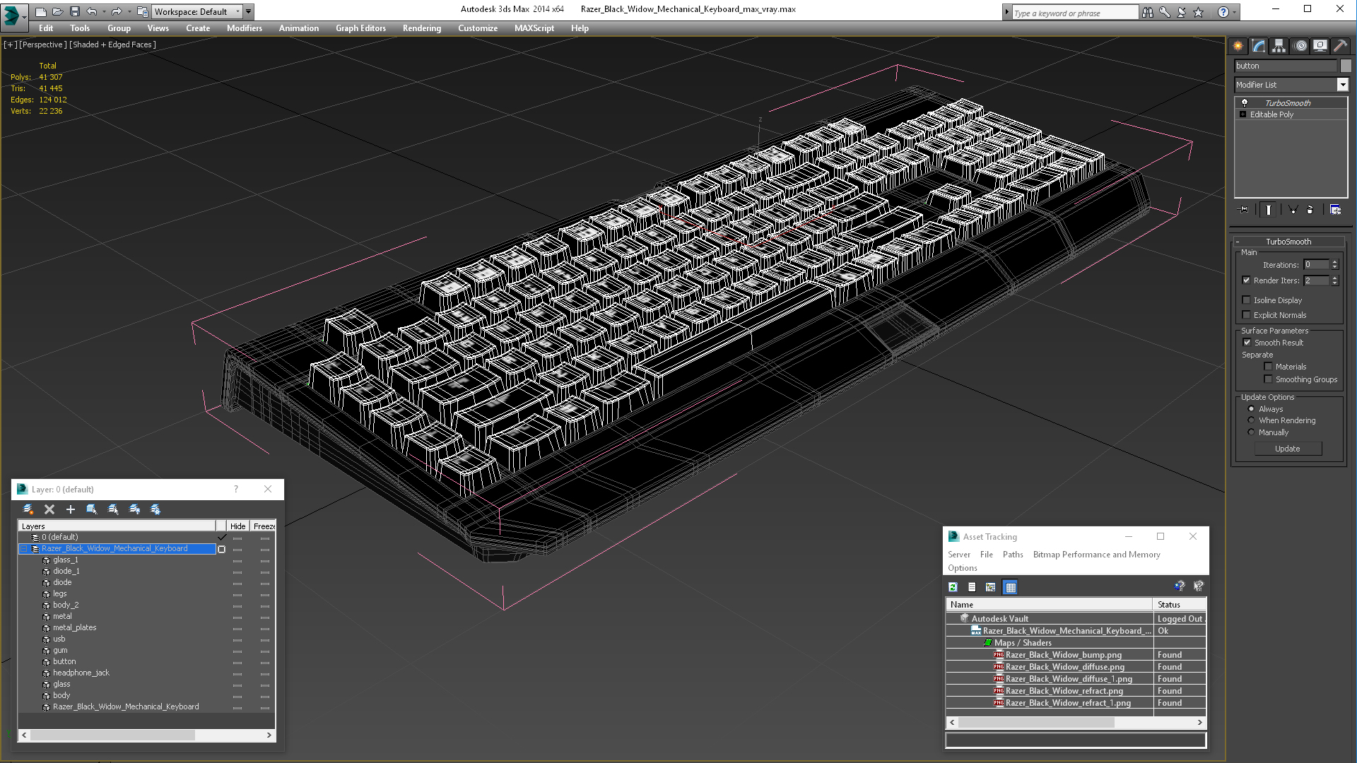 Razer Black Widow Mechanical Keyboard 3D