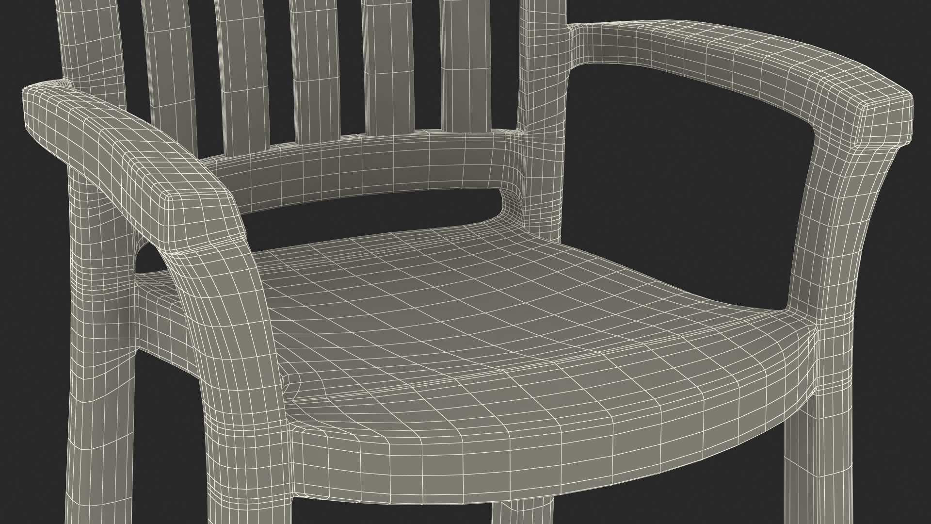 3D Green Plastic Table With Chairs