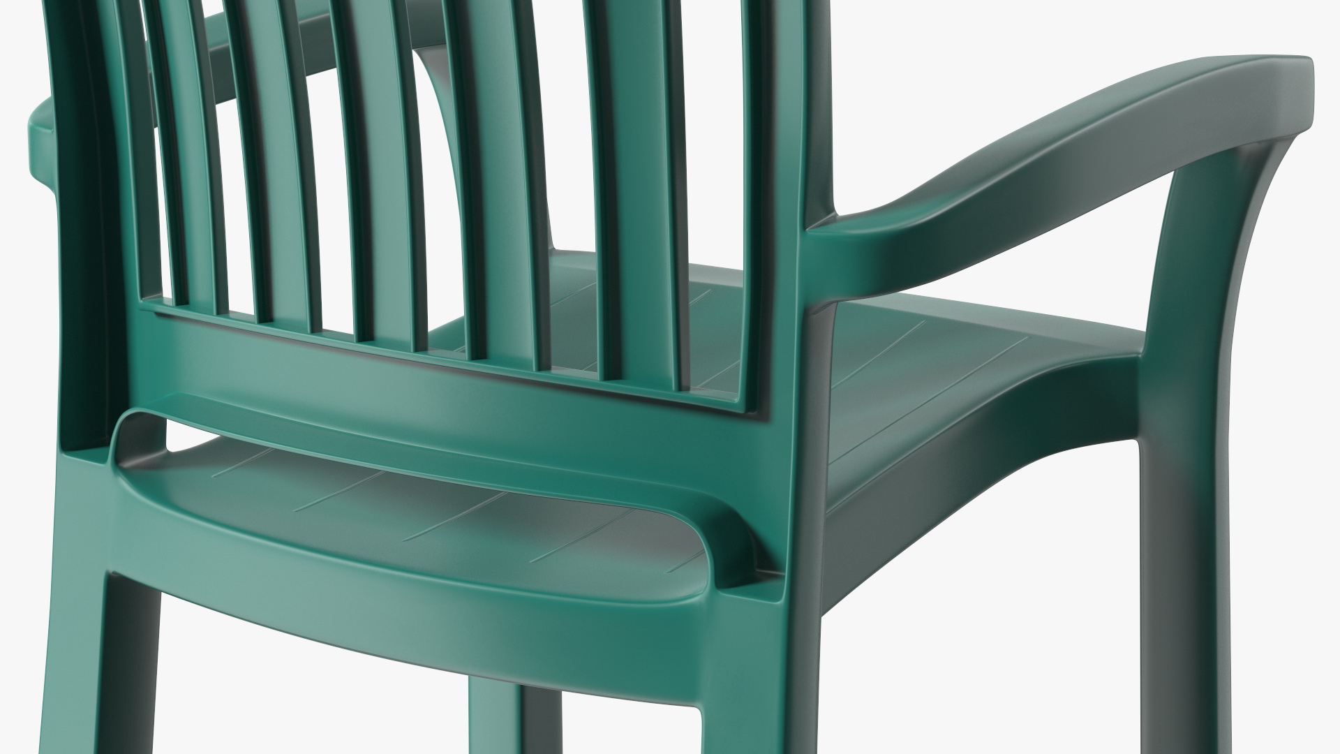 3D Green Plastic Table With Chairs